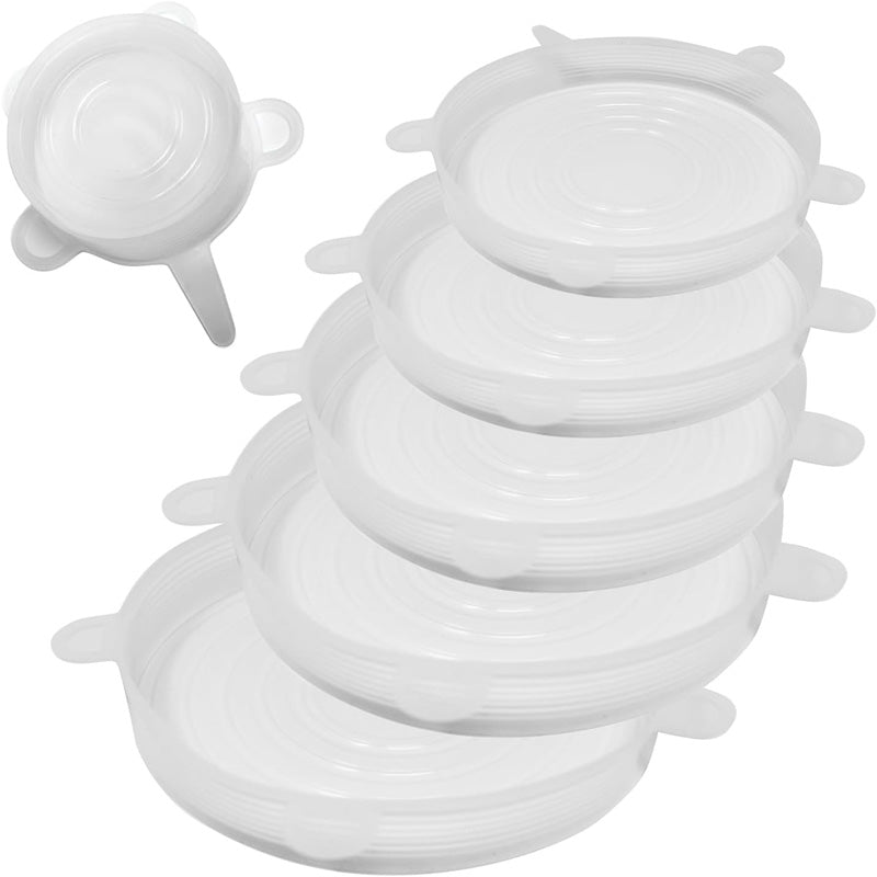 Kitchen Microwave Food Cover with 6 Silicone Lids, Extension Lid, Bowl Lid, Elastic Silicone Lid, Universal Adaptability Lid