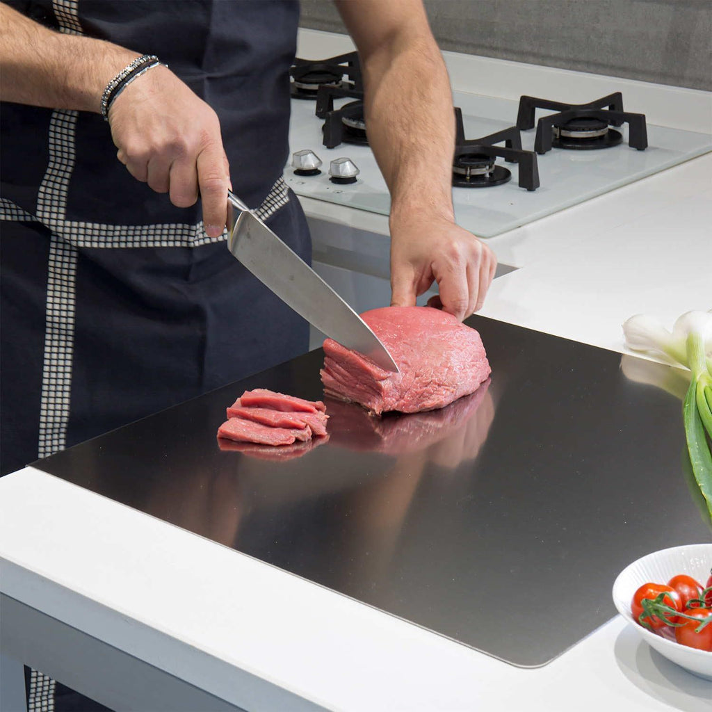 Stainless Steel Cutting Board for Kitchen - Large 304 Chopping Boards, Suitable for Meat Vegetables Bread and Baking,Kitchen Accessories.