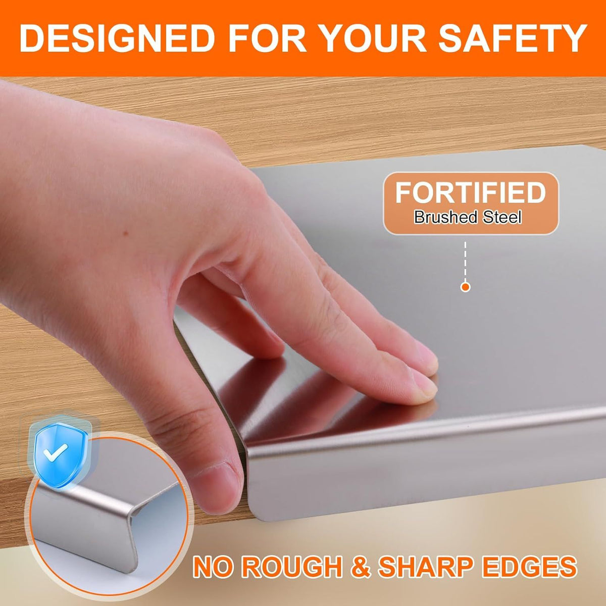 Stainless Steel Cutting Board for Kitchen - Large 304 Chopping Boards, Suitable for Meat Vegetables Bread and Baking,Kitchen Accessories.