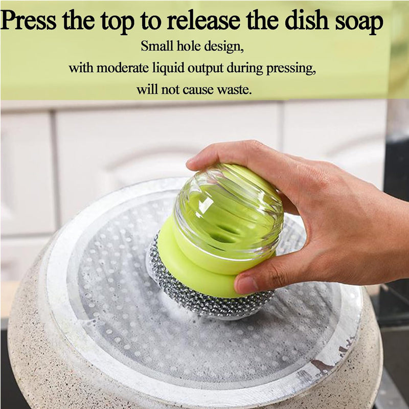 Stainless Steel Scrubber, Multifunctional Pot Dish Wash Brush for Home Commercial Kitchens, Removes Oil and Food Remnants from a Variety of Pots and Pans