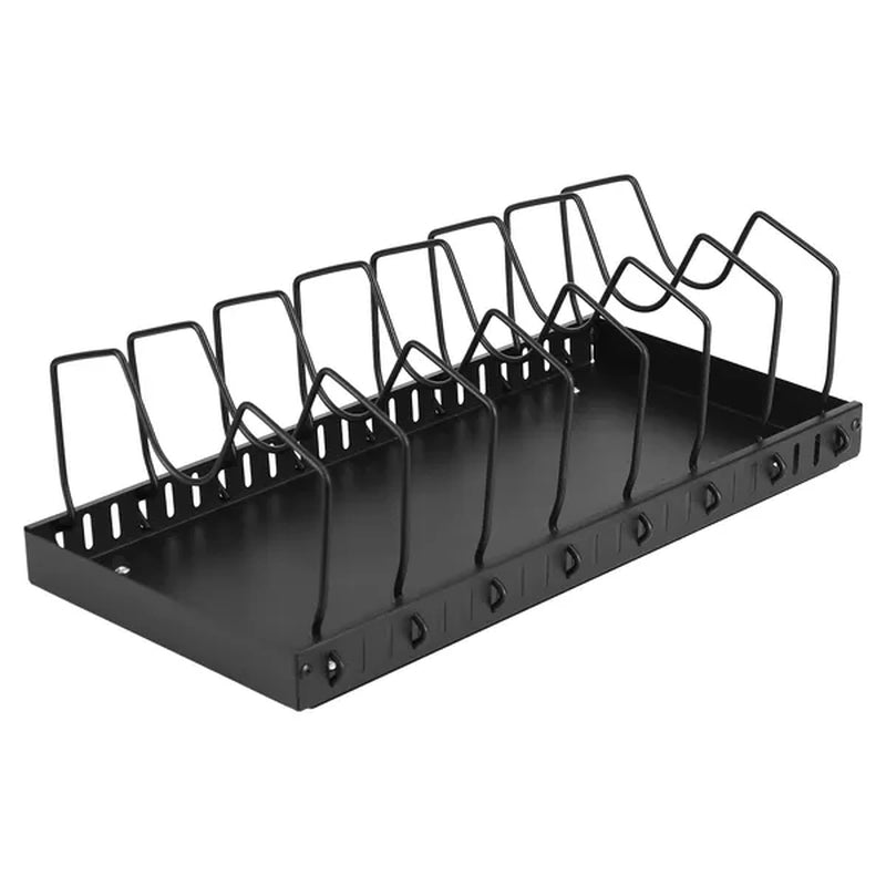 Pull Out Pots and Pans Organizer under Cabinet with 8 Adjustable Dividers Rustproof Carbon Steel Sliding Pots Holder for Kitchen Cookware Bakeware Pots Lids Storage