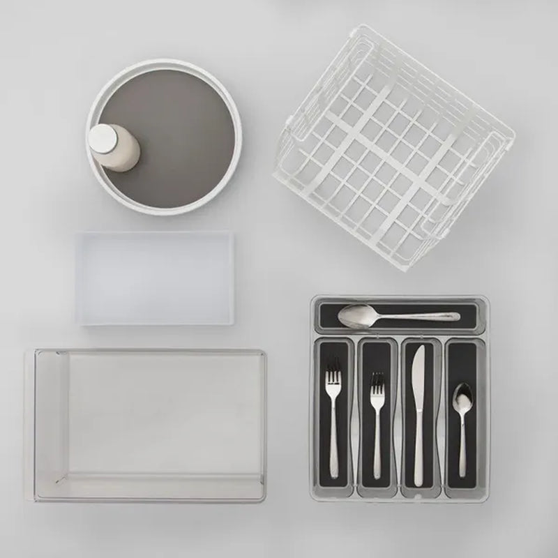 10" Lazy Susan Turn Table: Non-Slip Kitchen Organizer, Spice & Pantry Storage, White Plastic